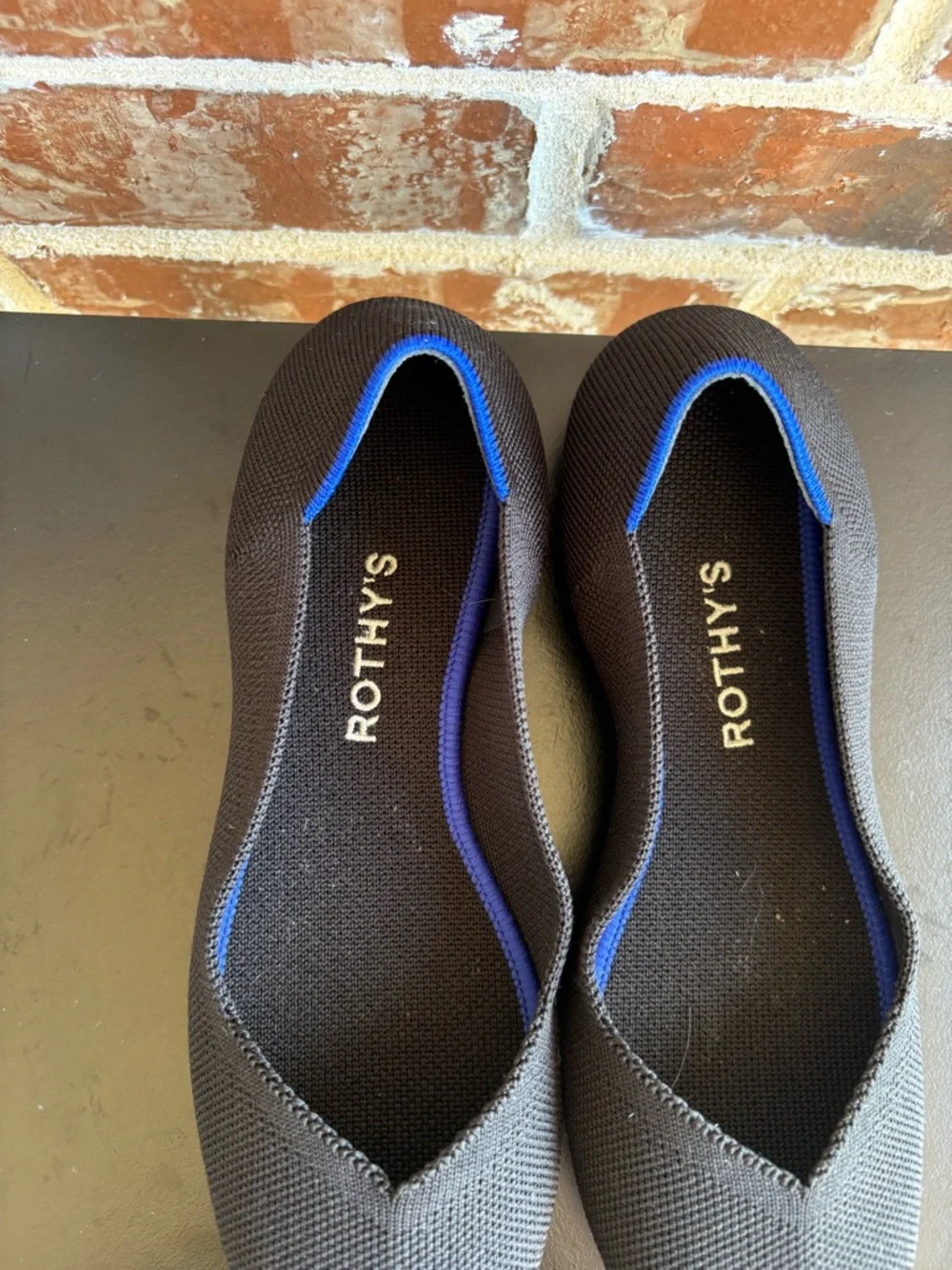 Rothy’s The Point Black Slip On Flats Shoes Size 9
